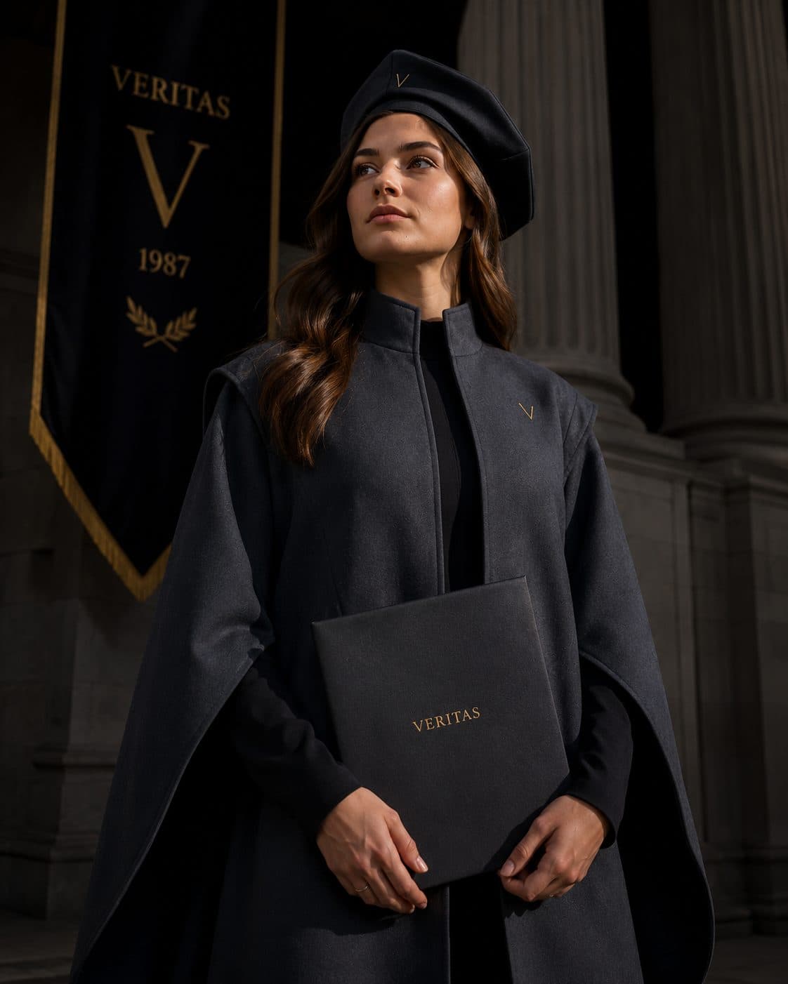 Toga y birrete de diseño exclusivo PhotoDay para fotos de graduación